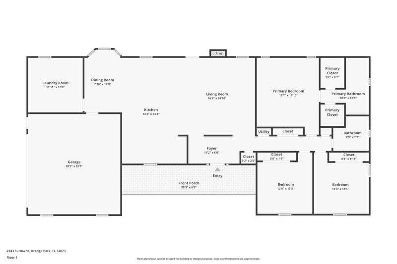 Floor plan 1 of 2243 Furma St, Orange Park, FL 32073