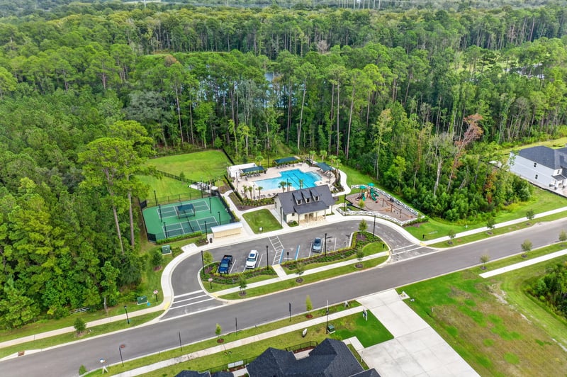 Aerial view of the community amenity center in Middleburg, FL