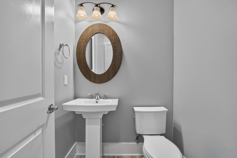 Powder room with pedestal sink at 186 Freshwater Dr