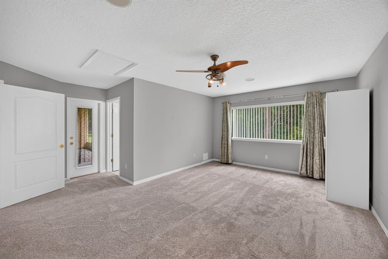 Bedroom with carpet and curtains at 635 Wakeview Dr, Orange Park, FL 32065