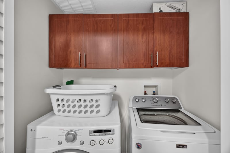 Laundry closet with washer and dryer at 10435 Mid Town Pkwy unit 135, Jacksonville, FL 32246
