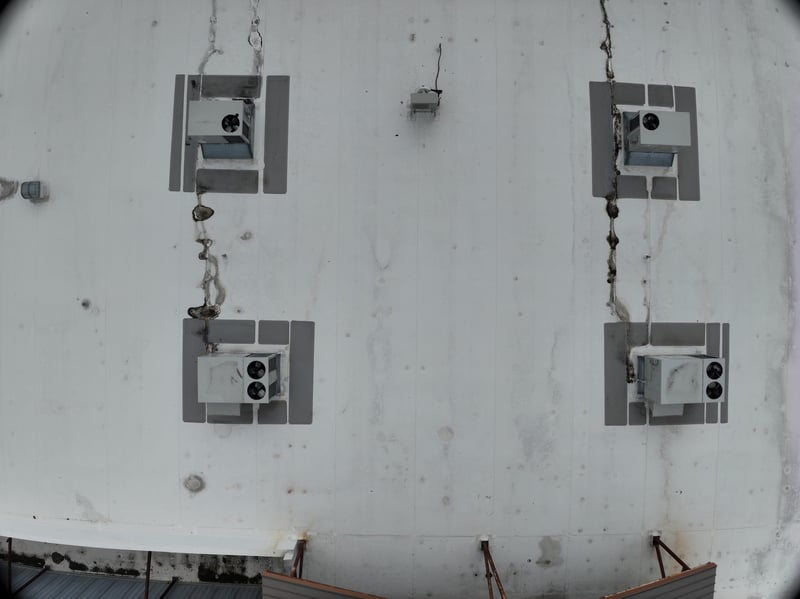 Aerial view of rooftop mechanical equipment at 9406 Atlantic Blvd, Jacksonville, FL 32225