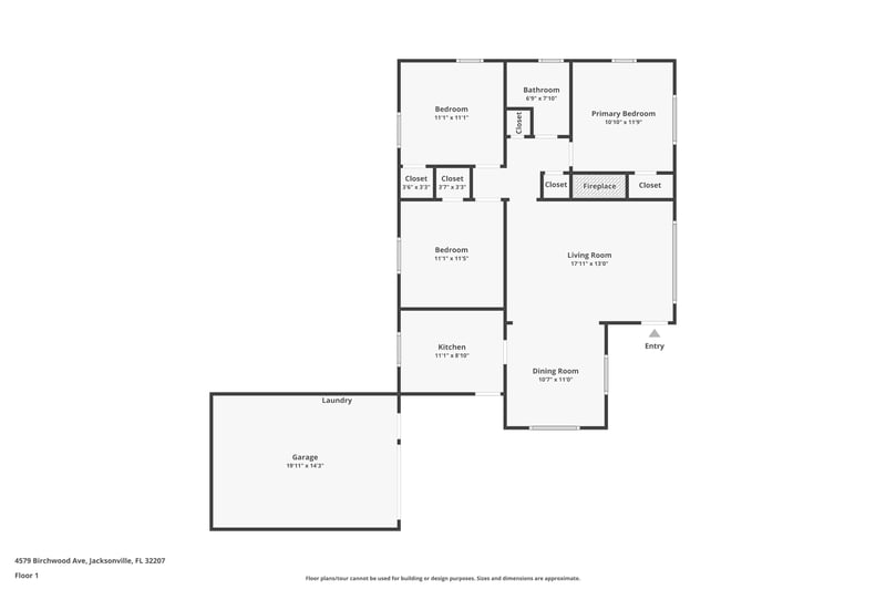 Floor plan 1 of 4579 Birchwood Ave, Jacksonville, FL 32207