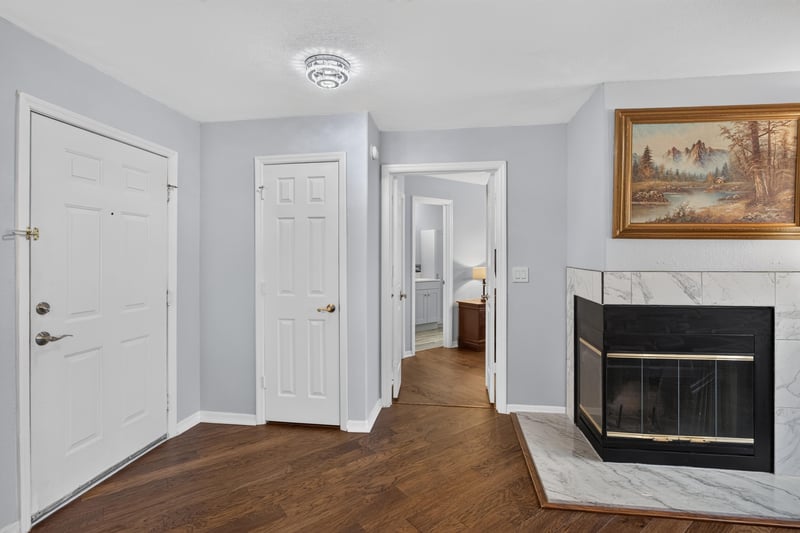 Entry hallway with front door and closet at 10150 Belle Rive Blvd, Jacksonville, FL