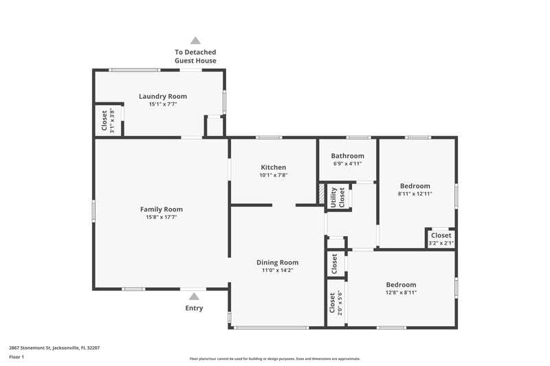 Floor plan 2 of 2867 Stonemont St, Jacksonville, FL 32207