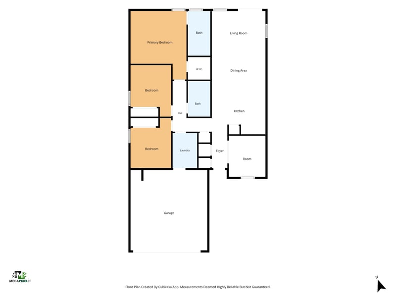 Floor plan 1 drawn by Megapixeler, Townsend Village Ct, Jacksonville
