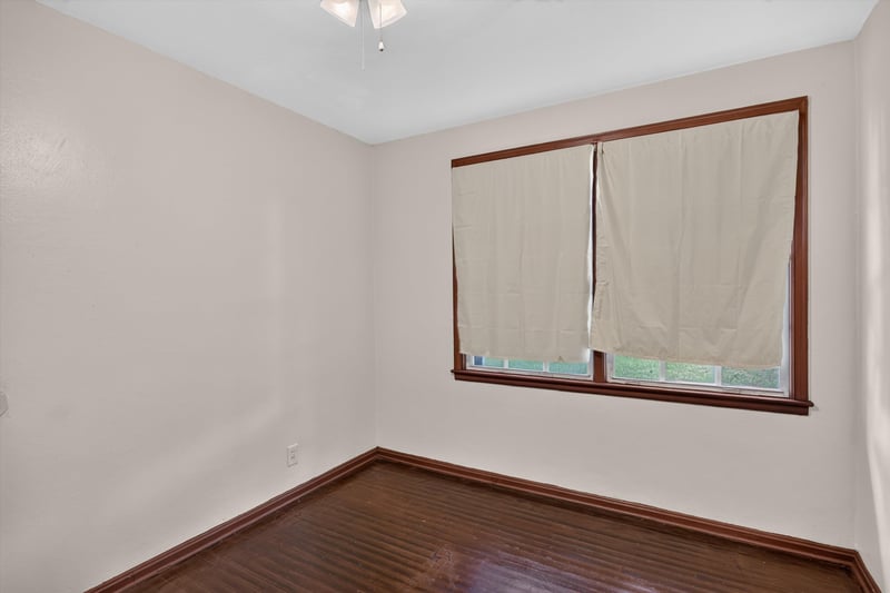 Empty bedroom with curtained window at 2132 Allandale Cir W, Jacksonville, FL