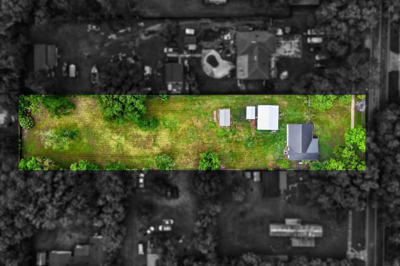 Aerial infrared view of the property and surrounding lots in Jacksonville, FL