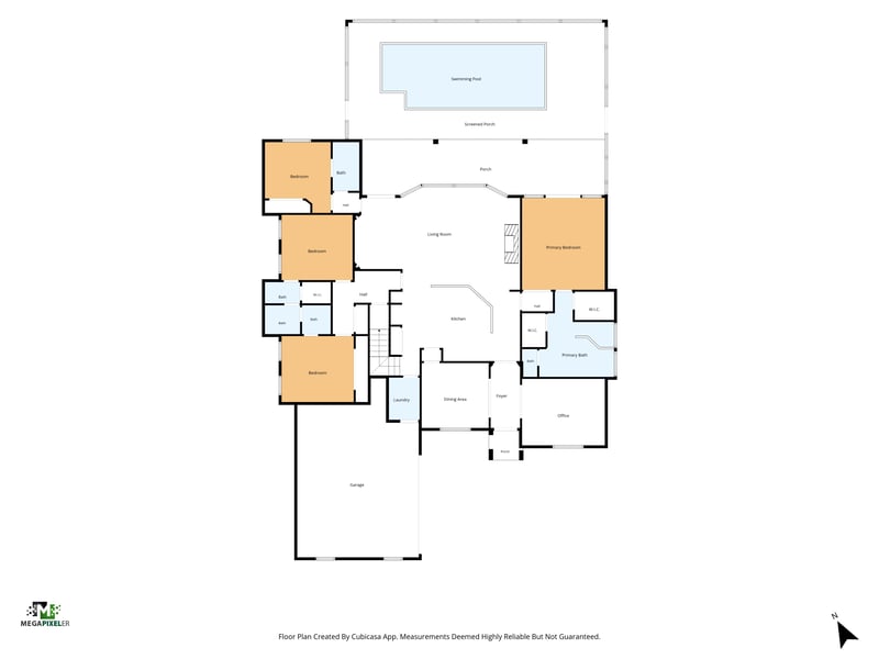 Floor plan 2 drawn by Megapixeler, Spring Hill Ct, Orange Park