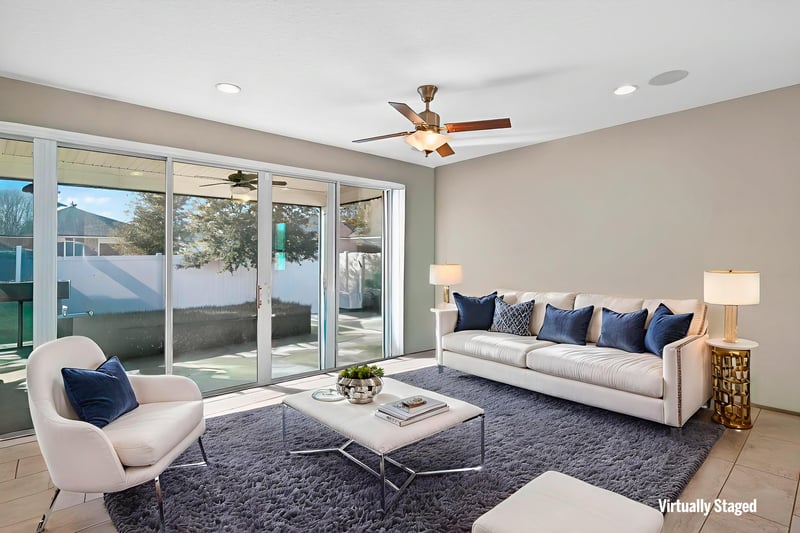 Family Room - Virtually Staged at 6308 Thatcher, Jacksonville, FL 32222