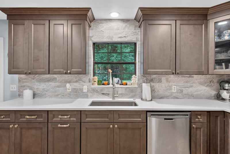 Kitchen sink area with window and cabinetry at 3249 Maryland Ave, Green Cove Springs, FL