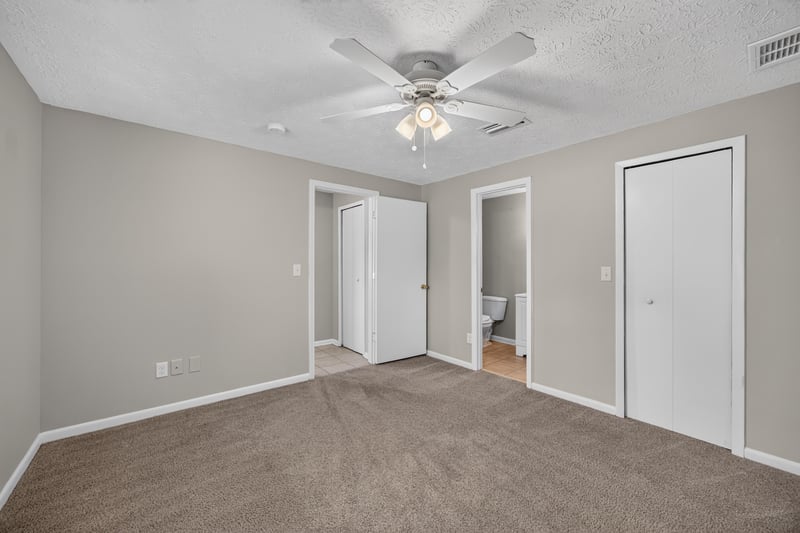 Bedroom with closet and ceiling fan at 1143 Tumbleweed Dr, Orange Park, FL 32065
