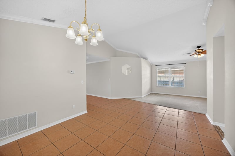 Dining Room to Family Room at 1568 Backwater Drive, Middleburg, FL 32068