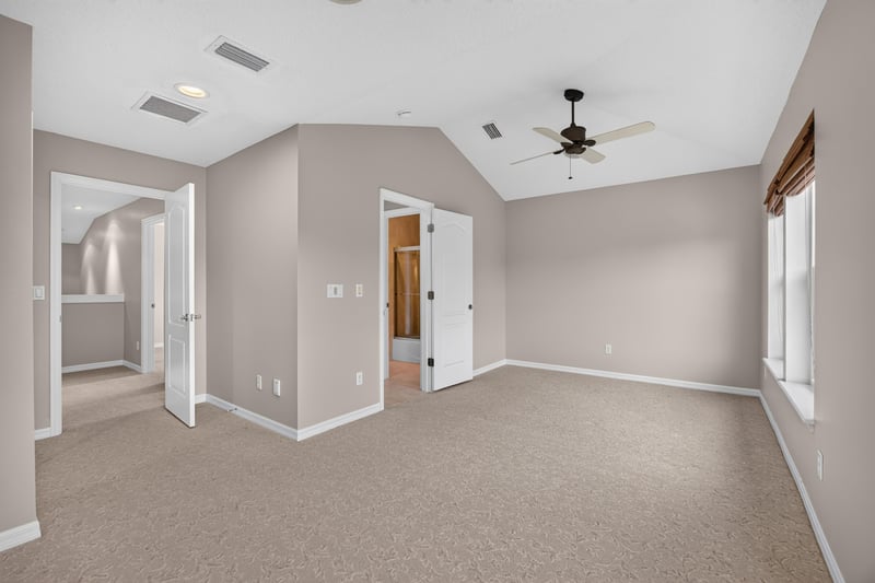 Hallway with stair railing at 117 Island Cottage Way, St. Augustine, FL 32080