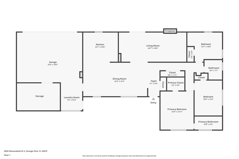 Floor plan 1 of 2620 Shenandoah Dr S, Orange Park, FL 32073