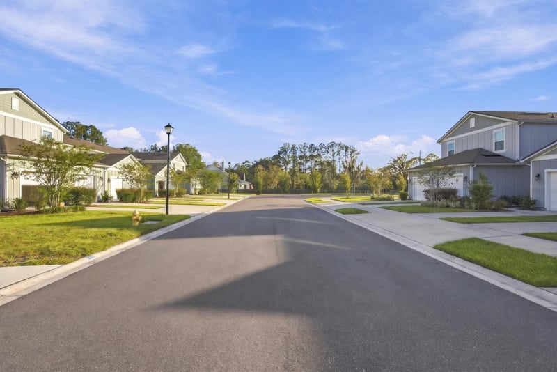 Street view looking toward the home, photographed by Megapixeler on Haymon Ave, Jacksonville