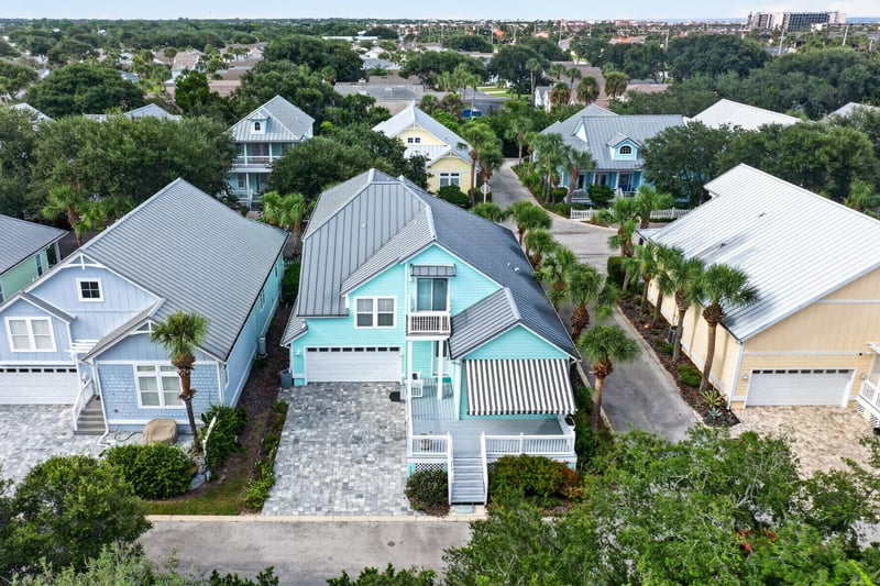 Aerial view of the neighborhood in St. Augustine, FL