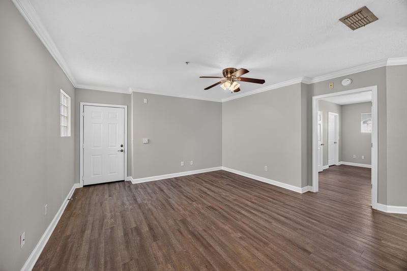 Dining area with hardwood floors at 1701 The Greens Way 1415, Jacksonville Beach, FL 32250