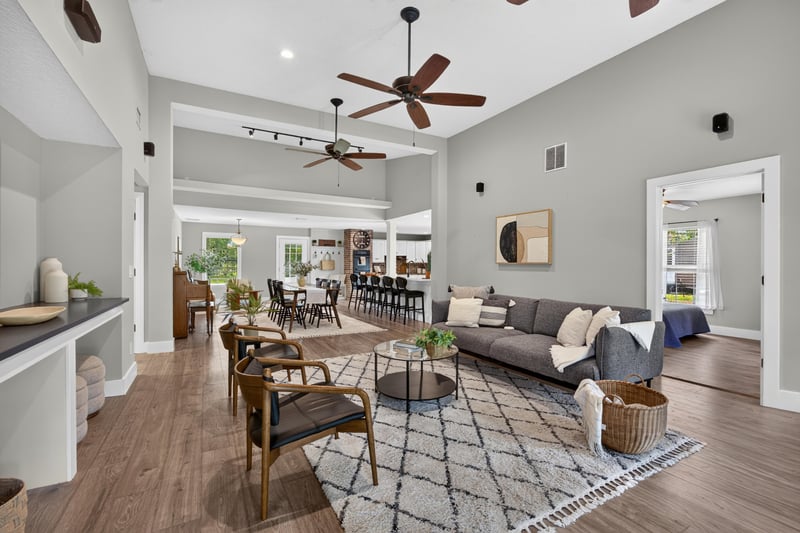 Open living and dining concept at 1161 Whispering Pines Rd, Jacksonville, FL 32259
