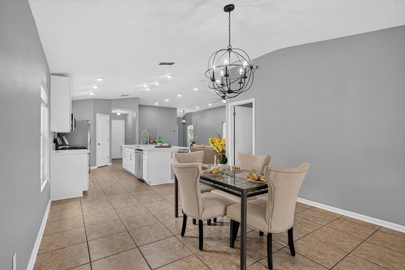 Dining area open to kitchen at 706 Grampian Highlands Dr, St. Johns, FL 32259