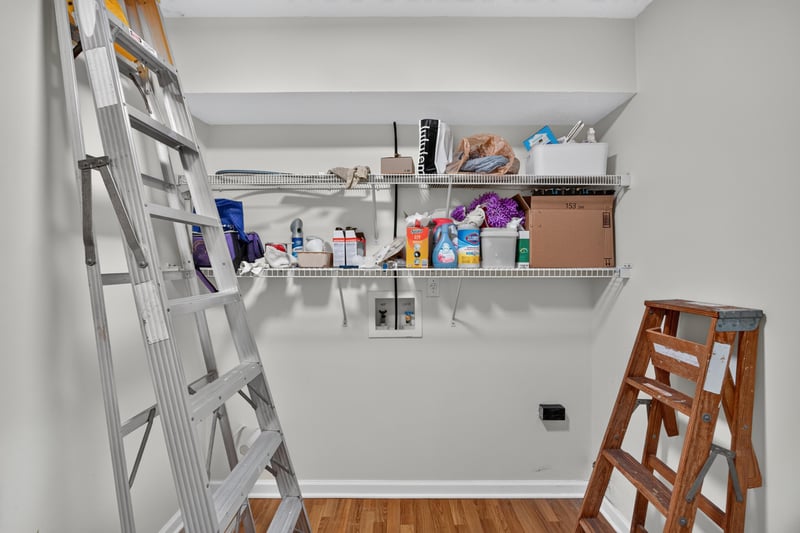 Storage closet with built-in shelving at 2480 Ridge Will Dr, Jacksonville, FL 32246