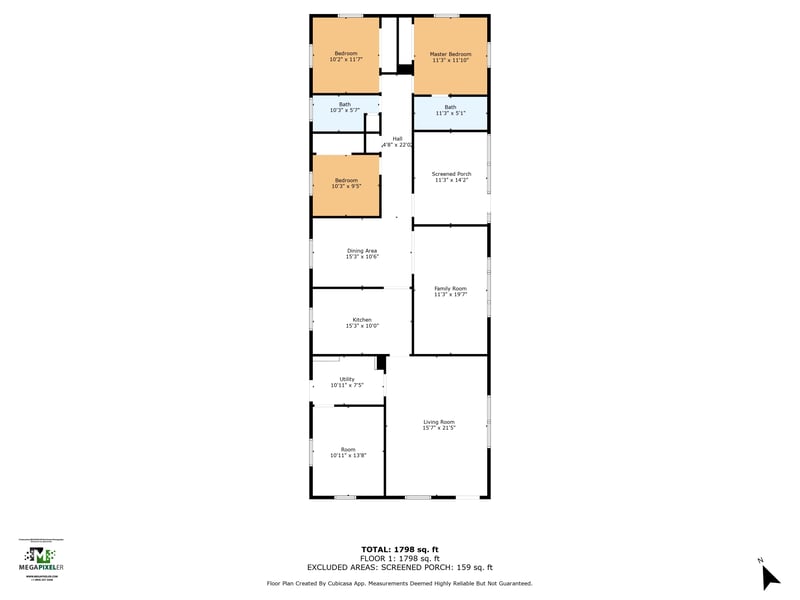 all_floors_32_neighbors_cove_rd_unit_a_orange_park_with_dim at 32 Neighbors Cove Rd unit b, Orange Park, FL 32065