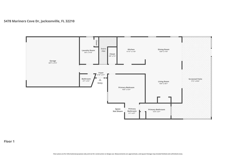 Floor plan 1 of 5478 Mariners Cove Dr, Jacksonville, FL 32210
