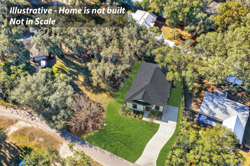 Lot 1 - Aerial Render at Nelsons Point, Keystone Heights, FL 32656