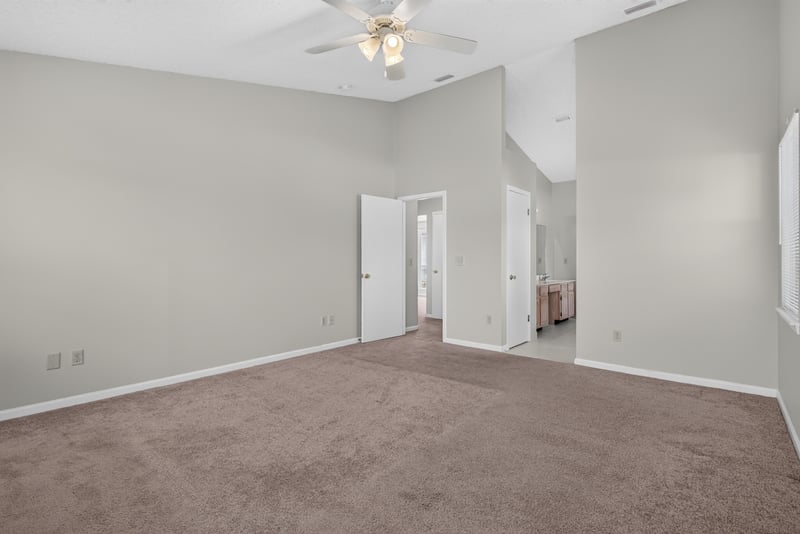 Empty bedroom with ceiling fan at 400 Ashcroft Landing Dr, Jacksonville, FL 32225