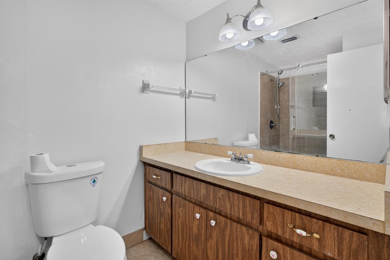 Bathroom vanity and toilet at 9954 Larkdale Ct, Jacksonville, FL 32257