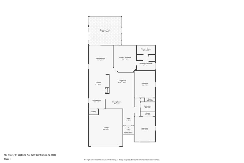 Floor plan 1 of 153 Flower Of Scotland Ave, St. Johns, FL 32259