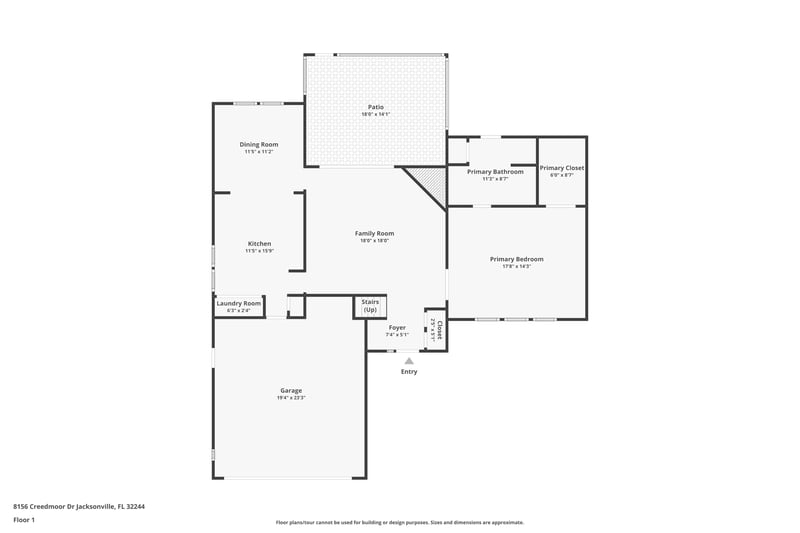 Floor plan 2 of 8156 Creedmoor Dr, Jacksonville, FL 32244
