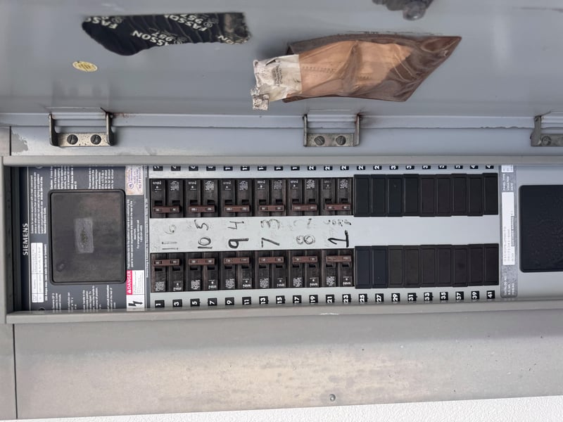 Outdoor electrical disconnect panel at 11700 New Kings Rd, Jacksonville, FL 32219