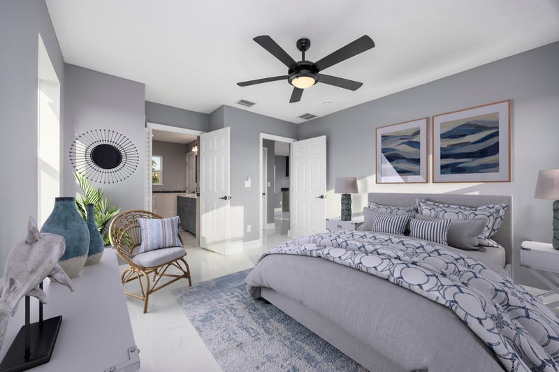 Master Bedroom Virtually Stage at 6698 A1A S, St. Augustine, FL 32080