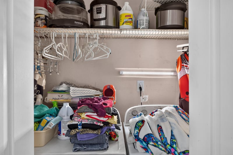 Closet with shelving and hanging storage at 145 Dover Bluff Dr, Orange Park, FL