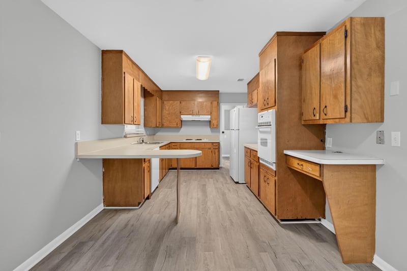 Kitchen view with wood cabinets at 5503 Boeing Dr, Jacksonville, FL 32207