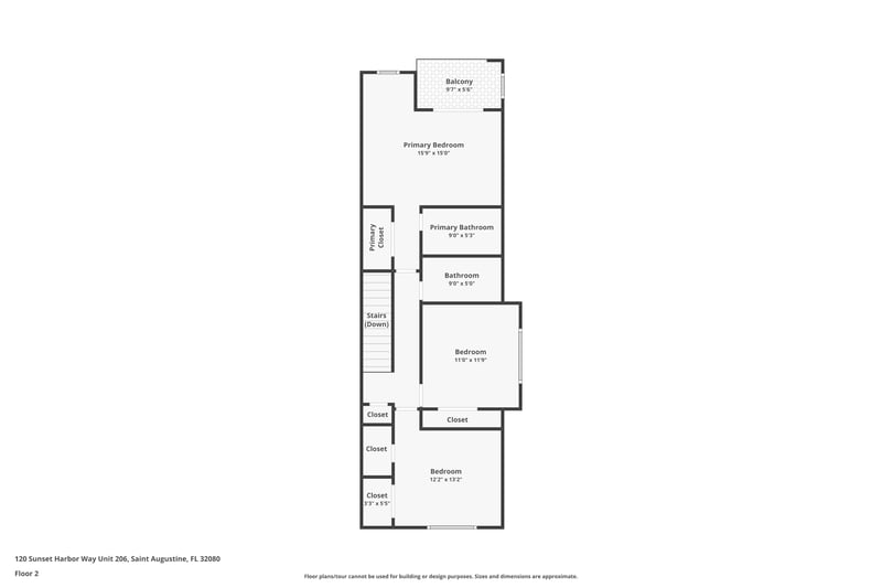 Floor plan 3 of 120 Sunset Harbor Way unit 206, St. Augustine, FL 32080