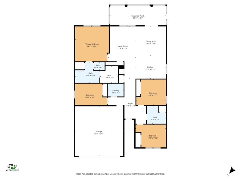Floor plan 1 of 2532 Coral Ln, Green Cove Springs, FL 32043