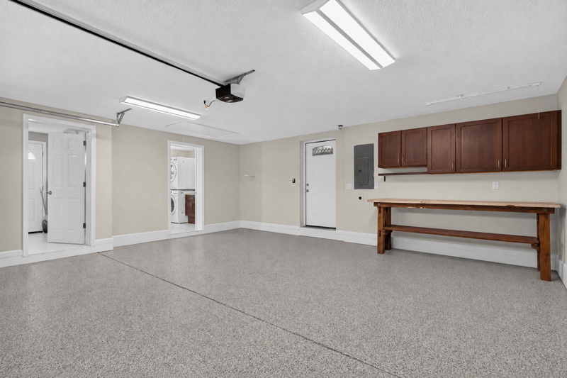 Garage interior with workbench at 1525 8th St N, Jacksonville Beach, FL