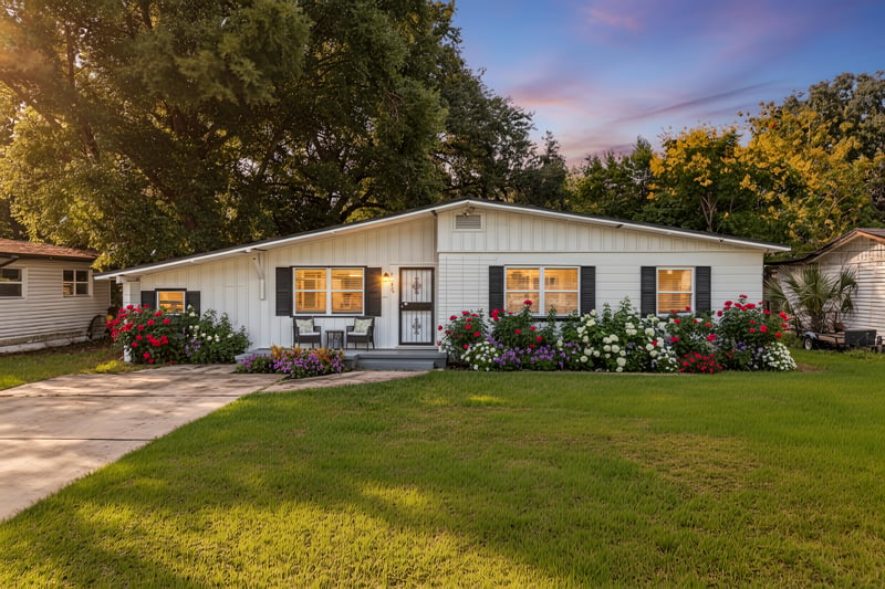 Twilight with Flowers at 4152 Arcot Cir, Jacksonville, FL 32210