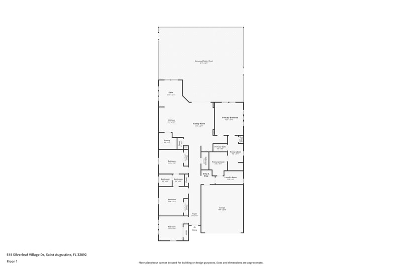 Floor plan 1 of 518 Silverleaf Village Dr, St. Augustine, FL 32092