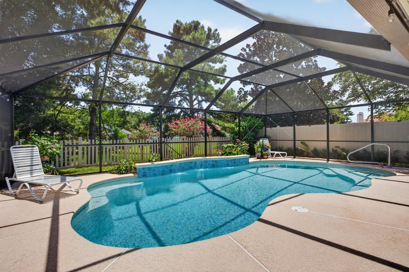 Screened pool and patio at 1589 Backwater Drive, Middleburg, FL 32068