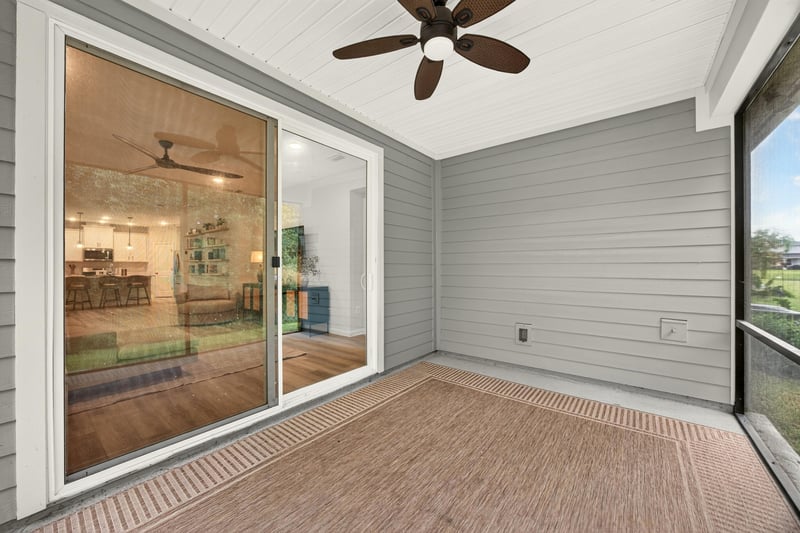 Screened porch interior view at 93 Lochloosa Ct, St. Johns, FL 32259