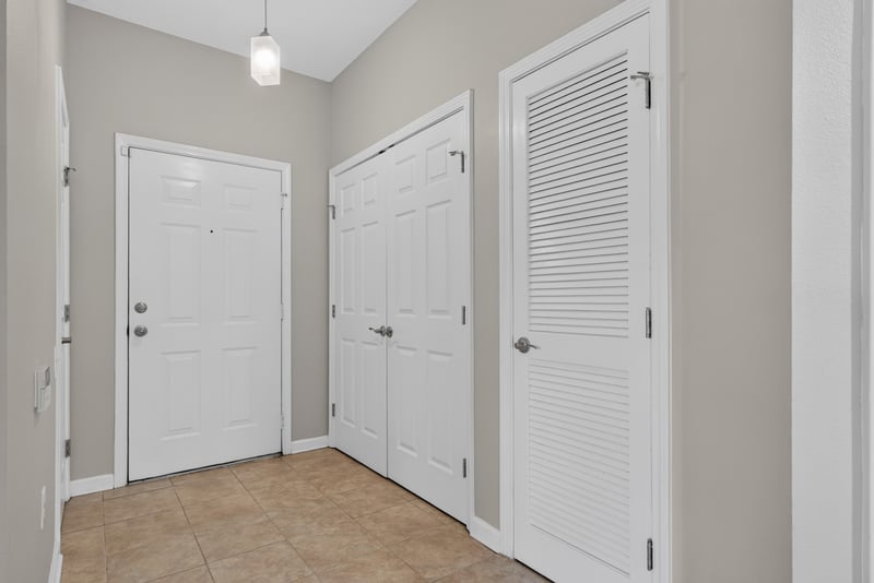 Hall closets near entry at 7990 Baymeadows Rd E #404, Jacksonville, FL 32256