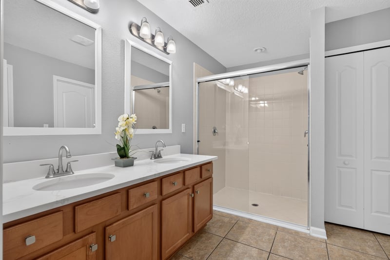 Bathroom with vanity and shower at 706 Grampian Highlands Dr, St. Johns, FL 32259