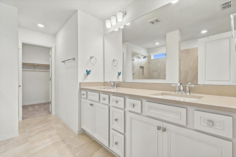Bathroom vanity and hallway closet, photographed by Megapixeler on Torres Trace, St. Augustine