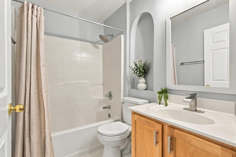 Secondary bathroom with tub-shower combo and vanity at 11197 Illford Dr