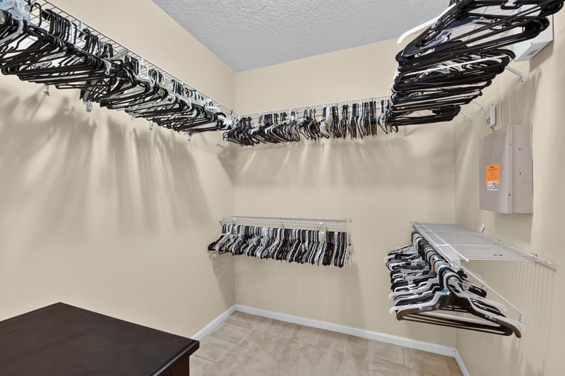 Closet with hanging clothes rail at 2875 Pebblewood Ln, Orange Park, FL 32065