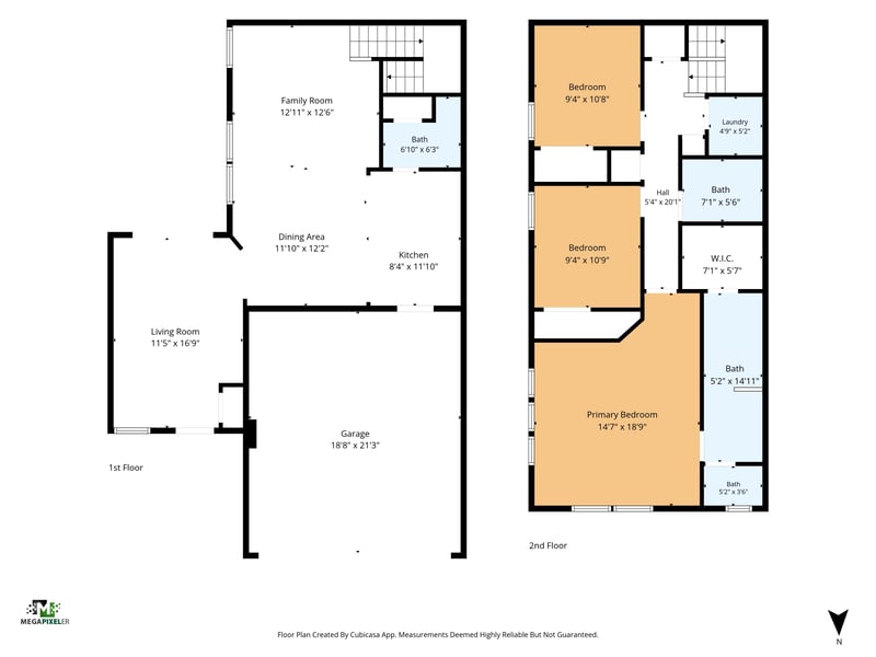 Floor plan showing first and second floor layout at 6217 Eclipse Cir, Jacksonville, FL 32258