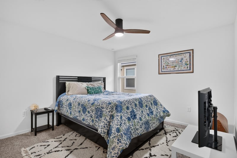 Bedroom with ceiling fan and television at 4276 Quaking St, Jacksonville, FL 32218